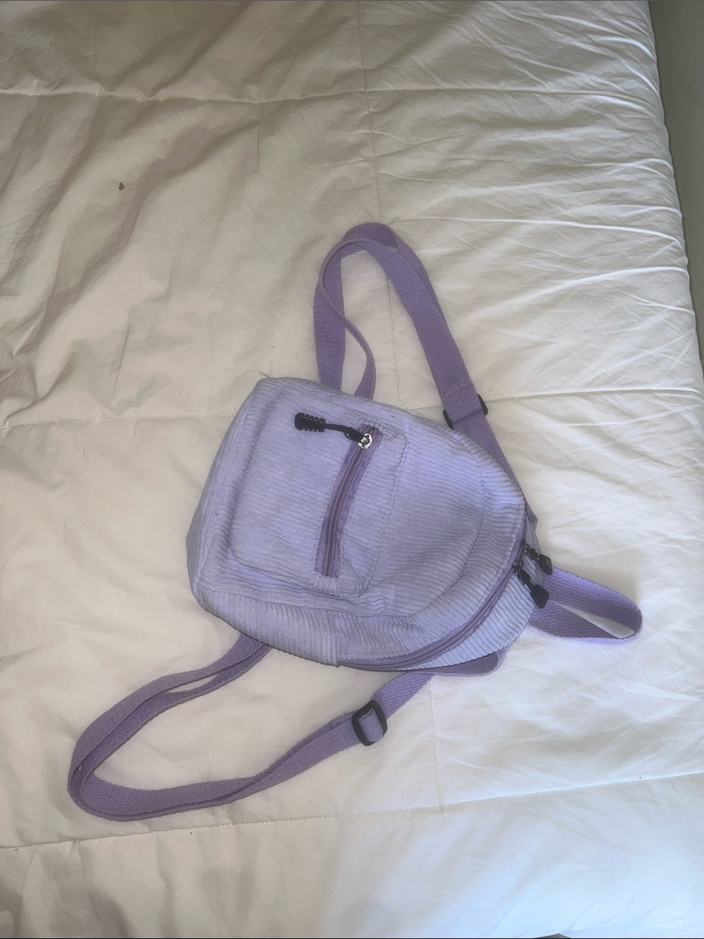 Urban Outfitters Lavender Corduroy Sling Backpack